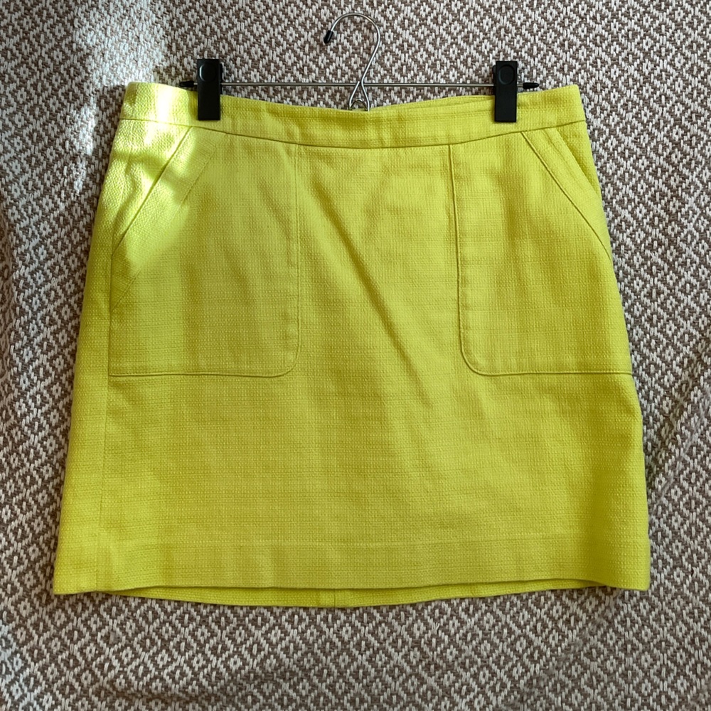 Ann Taylor tweed skirt- bright green